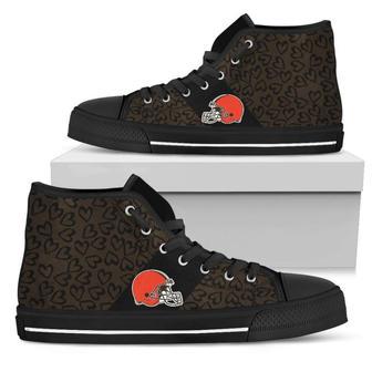 Perfect Cross Color Absolutely Nice Cleveland Browns High Top Shoes | Favorety CA