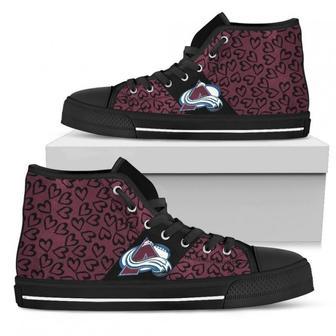 Perfect Cross Color Absolutely Nice Colorado Avalanche High Top Shoes | Favorety