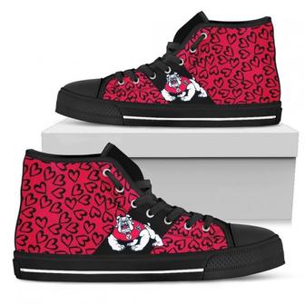 Perfect Cross Color Absolutely Nice Fresno State Bulldogs High Top Shoes - Monsterry AU