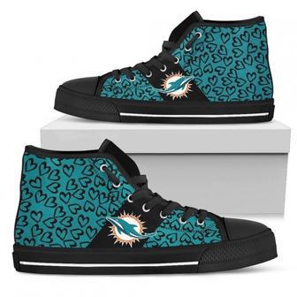 Perfect Cross Color Absolutely Nice Miami Dolphins High Top Shoes | Favorety UK