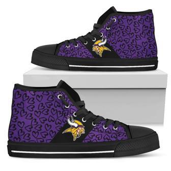 Perfect Cross Color Absolutely Nice Minnesota Vikings High Top Shoes | Favorety DE