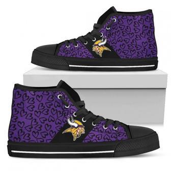 Perfect Cross Color Absolutely Nice Minnesota Vikings High Top Shoes | Favorety AU