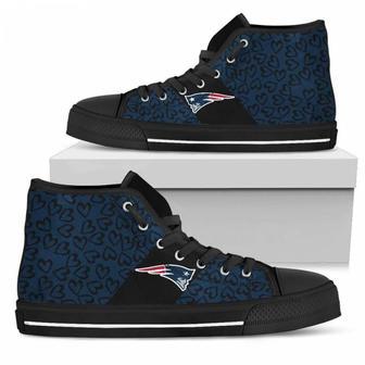 Perfect Cross Color Absolutely Nice New England Patriots High Top Shoes | Favorety CA