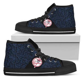 Perfect Cross Color Absolutely Nice New York Yankees High Top Shoes | Favorety CA