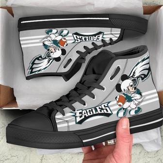 Philadelphia Eagles Sneakers High Top Shoes Fan Gift | Favorety DE