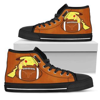 Pikachu Laying On Ball Texas Longhorns High Top Shoes | Favorety UK