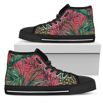Pineapple Leaves Hawaii Women's High Top Shoes - Monsterry UK