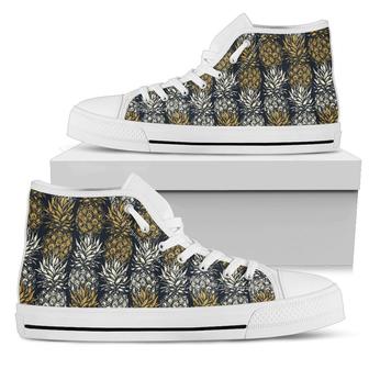 Pineapple Print Design Pattern Women High Top Shoes - Monsterry AU