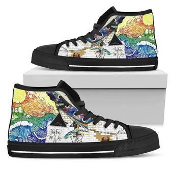 Pink Floyd For Men And Women Sneakers High Top Shoes | Favorety