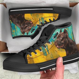 Pit Bull Dog Sneakers Bully High Top Shoes - Monsterry UK