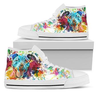 Pitbull Color High Top Shoes For Women, Shoes For Men Custom Shoes - Monsterry AU