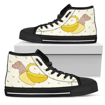 Pitbull Inside Banana Funny Gift High Top Shoes - Monsterry AU