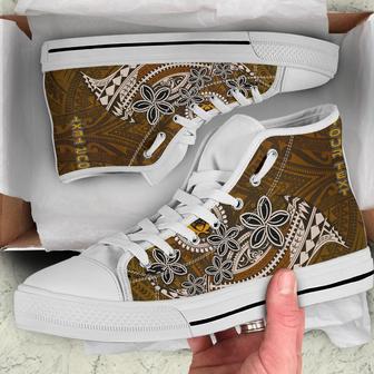 Pohnpei Custom Personalised High Top Shoes - Polynesian Boar Tusk - - Monsterry DE