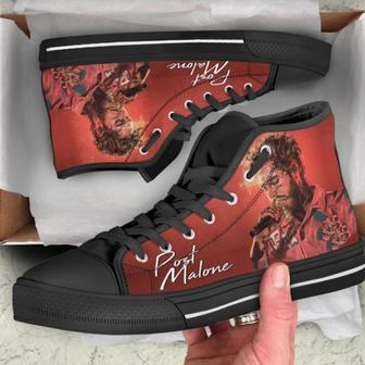 Post Malone Rapper Music Cool For Men And Women Sneakers High Top Shoes | Favorety UK