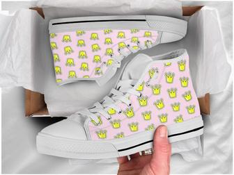 Princess Emoji High Top Shoes For Women, Shoes For Men Custom Shoes White | Favorety AU