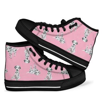 Puppy Dog Dalmatian Men Women's High Top Shoes - Monsterry DE