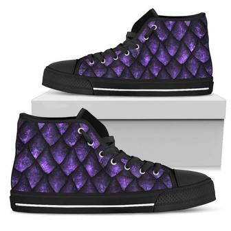 Purple Dragon Scales Men's High Top Shoes - Monsterry UK