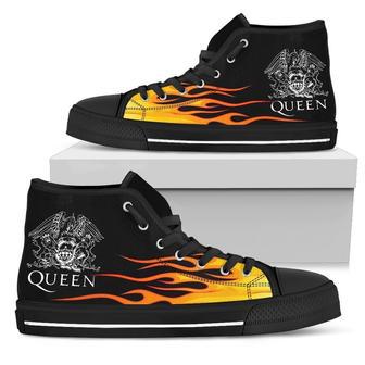 Queen Band High Top Shoes Flame Sneakers Music Fan Gift | Favorety CA