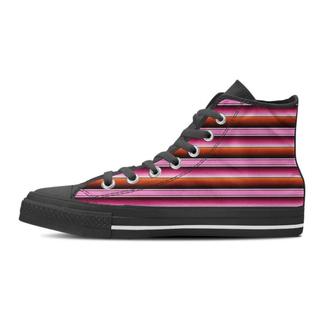 Red And Pink Mexican Baja Men's High Top Shoes - Monsterry UK