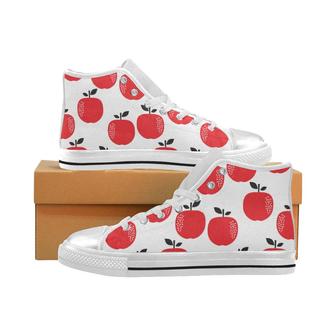red apples white background Women's High Top Shoes White - Monsterry UK