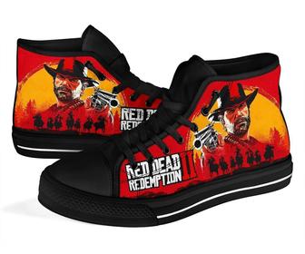 Red Dead Redemption II Sneakers Gamer High Top Shoes - Monsterry CA