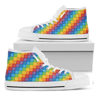 Reiki And The Chakras Pattern Print White High Top Shoes - Monsterry