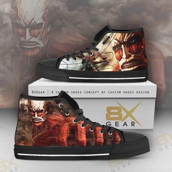 Reiner Titan High Top Shoes Horror Attack On Titan Idea Gift | Favorety AU