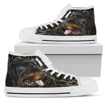 Rottweiler Lover Women High Top Shoes For Dog Lover - Monsterry CA