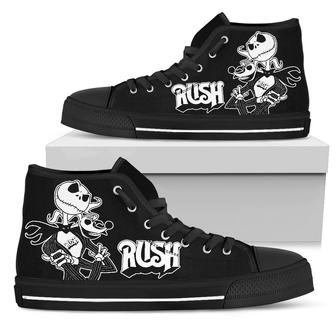Rush Sneakers Jack Skellington High Top Shoes Gift For Music Fan - Monsterry CA