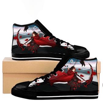 Rwby Anime Canvas Shoes Birthday Father’S Day Black High Top Shoes - Monsterry CA