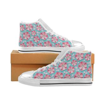 sakura cherry blossom pattern Women's High Top Shoes White - Monsterry UK