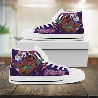 Scooby Doo Cartoon Movie For Man And Women Custom Canvas High Top Shoes | Favorety CA