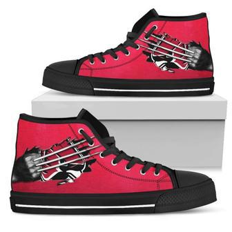 Scratch Of The Wolf Ball State Cardinals High Top Shoes | Favorety