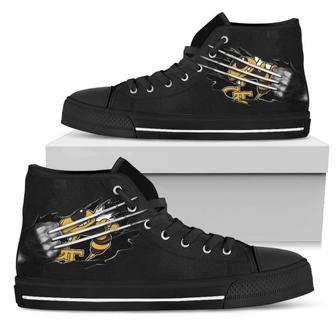 Scratch Of The Wolf Georgia Tech Yellow Jackets High Top Shoes | Favorety UK