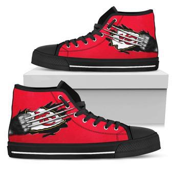 Scratch Of The Wolf Kansas City Chiefs High Top Shoes | Favorety