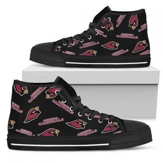 Script Logo Pattern Arizona Cardinals High Top Shoes | Favorety