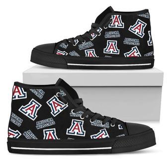 Script Logo Pattern Arizona Wildcats High Top Shoes | Favorety