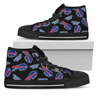 Script Logo Pattern Buffalo Bills High Top Shoes | Favorety DE