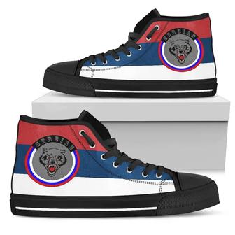 Serbia Shoes - Gray Wolf High Top Shoes - Monsterry