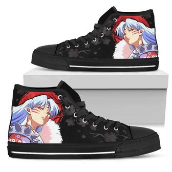 Sesshomaru Inuyasha Sneakers Anime High Top Shoes Fan Gift - Monsterry UK