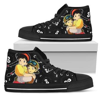 Sheeta & Pazu Sneakers Castle In The Sky High Top Shoes Ghibli Fan | Favorety UK