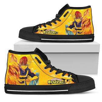 Shouto Todoroki My Hero Academia Sneakers High Top Shoes Anime | Favorety AU