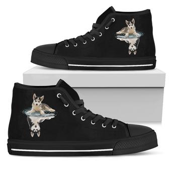 Siberian Husky Dream Reflect Water High Top Shoes - Monsterry