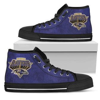 Simple Logo Baltimore Ravens High Top Shoes | Favorety CA