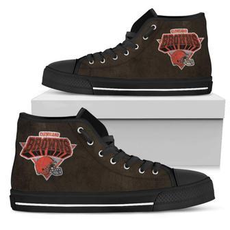 Simple Logo Cleveland Browns High Top Shoes | Favorety