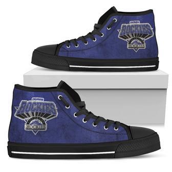 Simple Logo Colorado Rockies High Top Shoes | Favorety