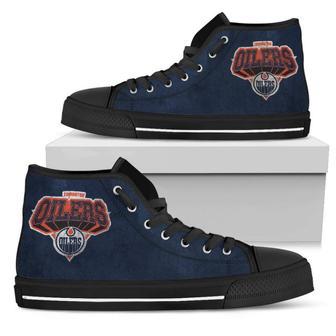 Simple Logo Edmonton Oilers High Top Shoes | Favorety