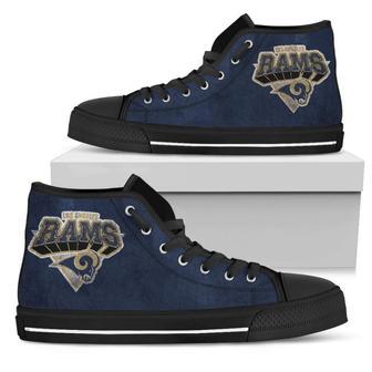 Simple Logo Los Angeles Rams High Top Shoes | Favorety CA