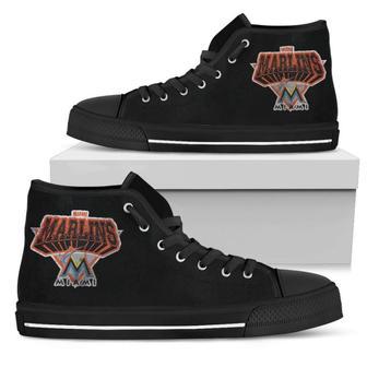 Simple Logo Miami Marlins High Top Shoes | Favorety UK