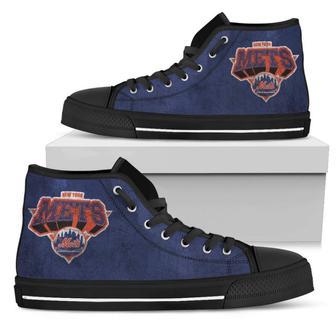 Simple Logo New York Mets High Top Shoes | Favorety DE